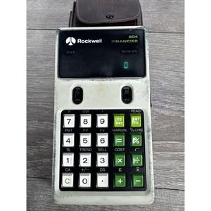 Rockwell 204 Financer With Brown Case Tested Working Rare Vintage Calculator